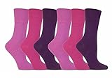 Mega_Jumble Gentle Grip Lot de 6 paires de chaussettes pour diabétiques avec dessus en ni...