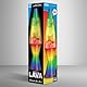 LAVA® - Lampe Regenbogen 2513, handbemalte dreifarbige Form, weißes Wachs, klare Flüssigkeit, dekorativer Sockel und Deckel, Original 14,5 Zoll Bewegungslampe der Marke