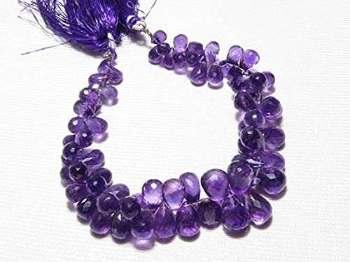 Améthyste naturelle perle goutte facettée 5x8 8x12mm pour création bijou DIY