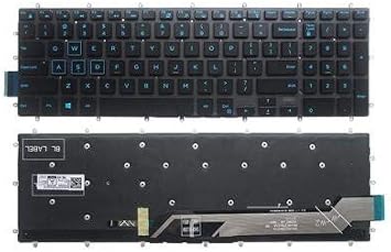 for DELL G3 3590 G5 5590 G7 7590 G7 7790 Keyboard Blue with Backlit No Frame US