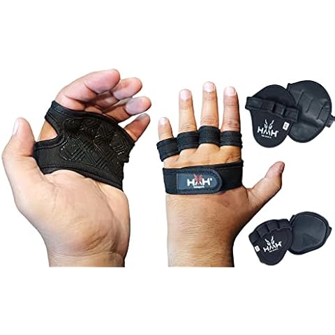 HMH Sports Gym Gloves Weight lifting Gloves Women Men Barehand Grips Support Cross-Training, Rowing, Power-Lifting, Pull Up for Men & Women (Neoprene Grips, One Size) Cover