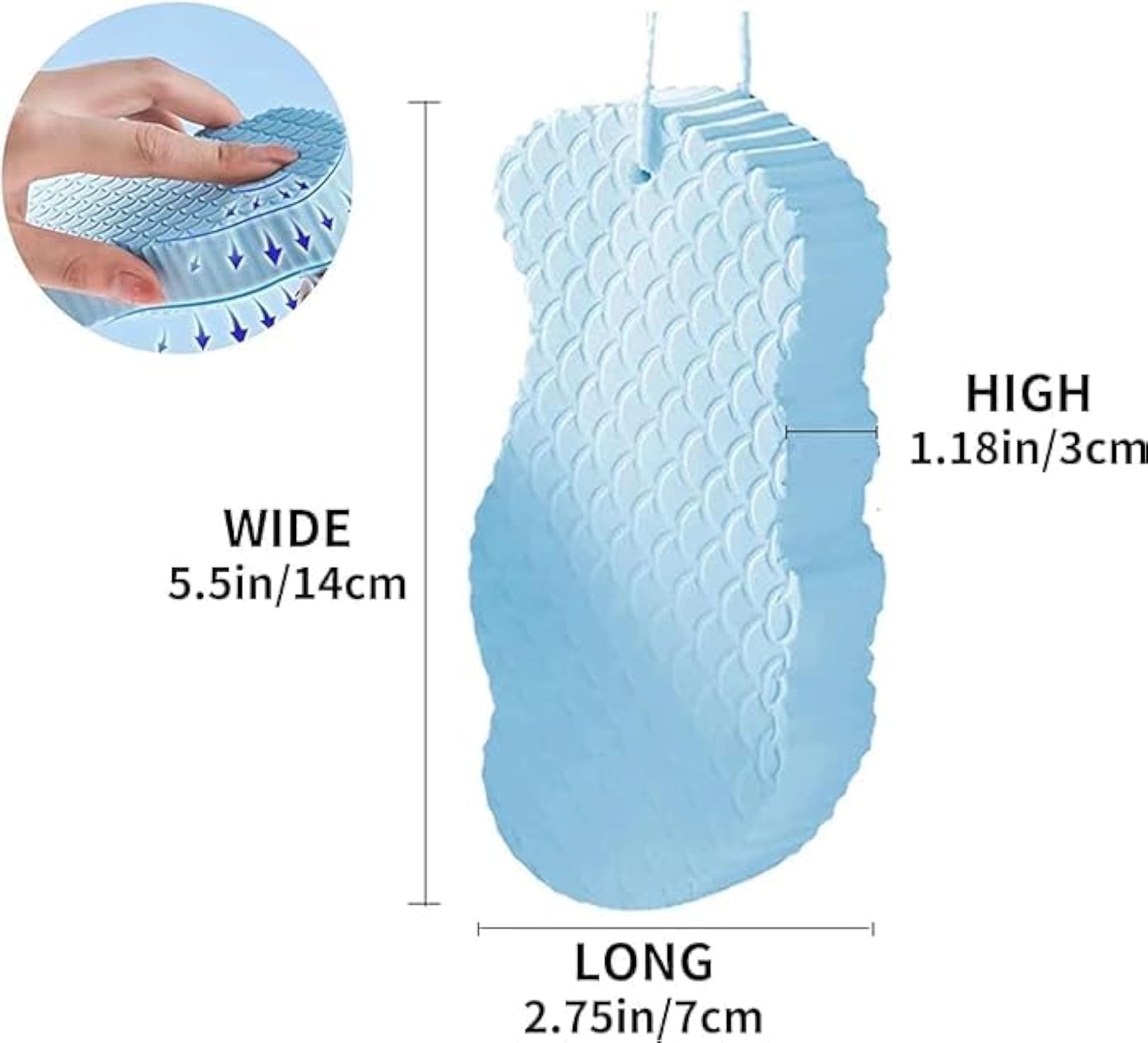 Body Scrubber Exfoliating 3D Bath Sponge, Reusable for All Ages
