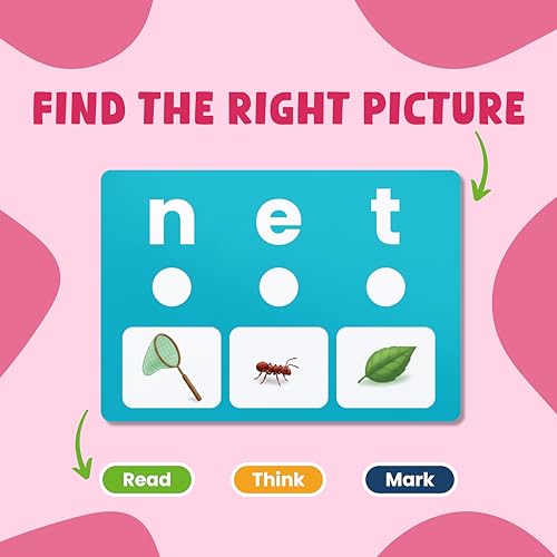 Image of CVC Words Flash Cards for Kids Age 3+ | 100 Double Sided Laminated Wipe & Clean Cards | Phonics, Early Reading & 3 Letter Word Learning Activity