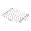 MECHEER Over The Sink Dish Drying Rack, Roll Up Dish Drying Rack Kitchen Dish Rack Stainless Steel Sink Drying Rack, Foldable Dish Drainer, Gray #2