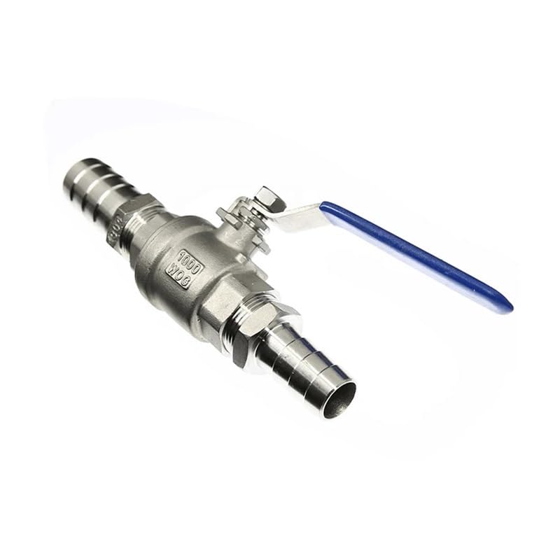 Adaptador para Grifo de depósito de Agua Válvula de Bola de Drenaje bidireccional de Acero Inoxidable 304 con Espiga for Manguera for Conector Adaptador de Agua(Through,32mmBSP132mm)
