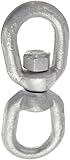 Indusco 86300026 Hot Dipped Drop Forged Galvanized Steel Eye and Eye Swivel, 7200 lbs Working Load Limit, 3/4