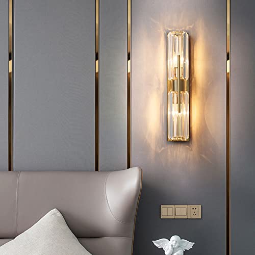 Lámpara de tocador moderna con detalles de cristal y estructura metálica para dormitorios distinguidos 6