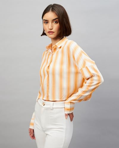 Image of Chimpaaanzee Women Drop Shoulder Crop Shirt