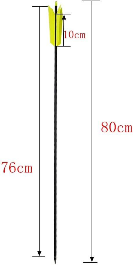 SHARROW 6pcs 30 inch Archery Flu-Flu Arrows Spine 400 Carbon Arrows with Replaceable Broadheads for Compound Bow Recurve Bow Hunting