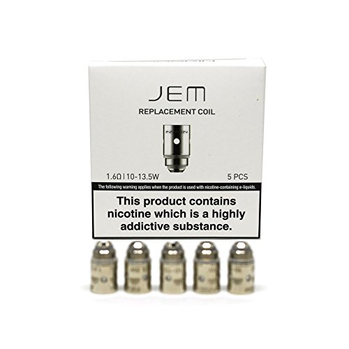 Bobina de repuesto Innokin JEM 1.6 Ohm (paquete de 5) Alcance del voltaje de las cabezas del atomizador 10-13.5W, Este producto no contiene nicotina ni tabaco