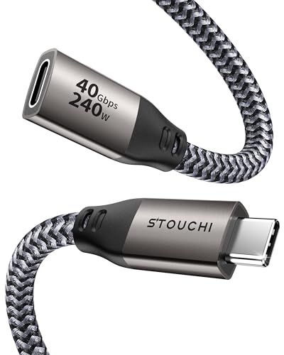 Stouchi 40Gbps USB C Extension Cable 5FT (1.5M) - 240W