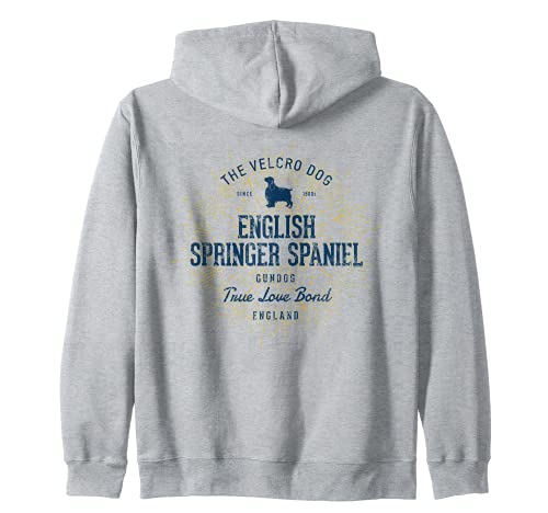 English Springer Spaniel vintage Springer spaniel inglés Sudadera con Capucha
