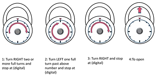 Standard Dial Combination Lock, 2 In. Wide With Different Combination Padlock [945C] Candado Combinacion #TOP3
