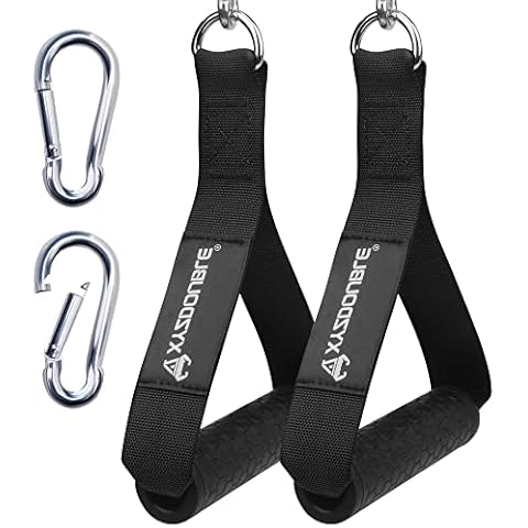 2PCS Mango de Resistencia para Ejercicios Nylon Cuerda Tríceps Manija Agarre Gym Cover