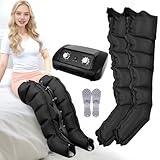 Presoterapia Piernas y Abdomen XXL, Maquina Botas Presoterapia Profesional Para Casa, 6 Camaras Masajeador Botas, 30-240Mmhg Ajustables (Piernas, XXL)