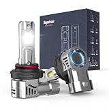 Tequison 9005/HB3 Bulbs, 50000LM Ultra Brighter 6500K Cool White with 14000RPM Cooling Fan, Plug and Play, Fog Lights, Pack of 2