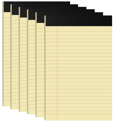 Dyrfolm 6 Pack Legal Pads, 8.5 x 11 Inch Yellow