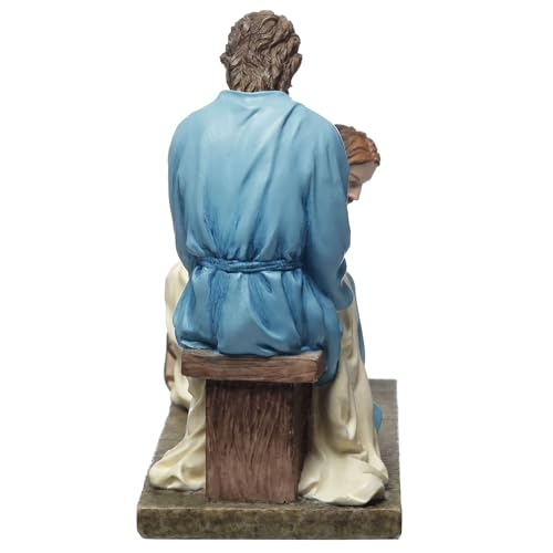 Estatua de Jesús lavando pies 4 3/8 pulgadas polyresina miniatura 7