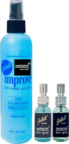 Improve Gabel’s Styling Lotion Hair Spray Quick Set Blue (8oz) and Blue (1oz) Green(1oz) Authentic Gabel's Manufacturer Direct has office Gabel's logo -  Gabel's Cosmetics Inc., IGSL_RHSH_BLUE-8OZ_1_GREEN-BLUE-1OZ_1