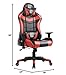 LC-Power Gaming Chair with Armrest Pads,Ergonomic Racing Style Computer Desk Chair Office Chair Lumbar Support with Backrest and Seat Height Adjustment for Women,Men(Red)