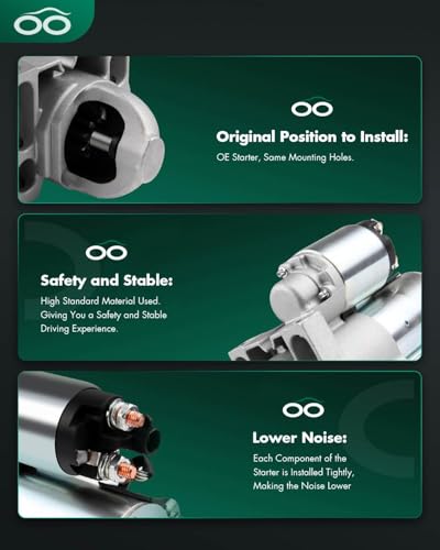 Image of SCITOO Starters New Compatible for Chevy Avalanche Colorado Express Vans Silverado 1500 Suburban Tahoee for GMC Savana Vans Sierra 1500 4.8L 2009-2012 for Hummer H3 for Saab 9-7X 2009 SDR0379 6970