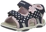 Cierre: Velcro Geox B SANDAL AGASIM GIRL, Sandalias De Punta Descubierta, para Bebé-Niñas, Azul (Navy/Pink C0694), 24 EU