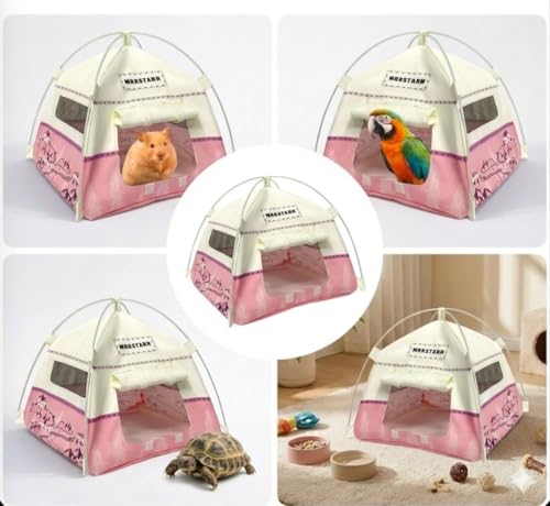 Mini Tent,Model Tent Decoration with Chair,1:12 Miniature Doll Camping Model Tents Movable Decorative Scene Accessories Photography Props Miniature Model Tent for Tiny Pets (Pink) - Image 4