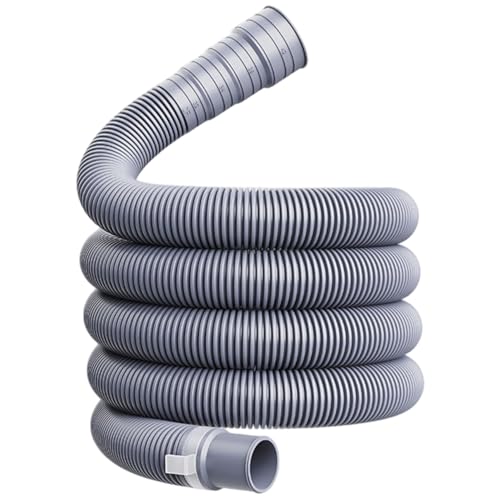Manguera de desagüe para vehículos recreativos, manguera de drenaje para vehículos recreativos de 16 pies con adaptador ajustable de 28-42 mm y abrazadera a prueba de fugas para remolque de autocarav