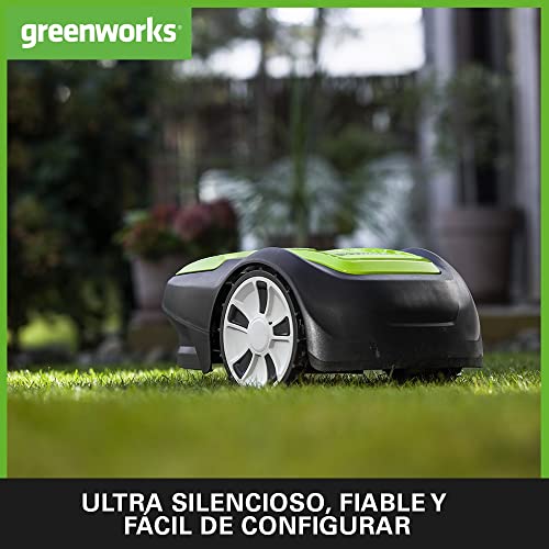 Miniatura 3 de Greenworks Optimow M Robot Cortacésped Para Áreas Hasta 500m2, Pendiente 30 , Muy Silencioso, Control Bluetooth, Características De Seguridad Avanzadas, Protección Robo, 3 Años De Garantía