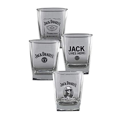 Jack Daniel's Double Old Fashioned Glass DOF Set of 4