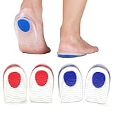 YOFDAL 2 Paar Fersensporn Einlagen - Fersenkissen Geleinlagen aus Silikon - Fersenkeil Gelkissen für Schuhe Ferse Gel Schuheinlagen Fersenpolster Gelpads