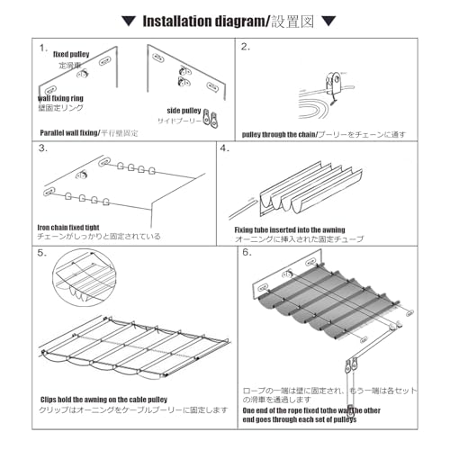 Auvent de garage et pergola de remplacement amovible avec kit rail coulissant - 8