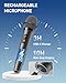 Karaoke Machine with 2 Wireless Rechargeable Microphones: Portable Bluetooth Speaker for Adults & Kids - PA System with Lights Supports TWS/TF Card/USB/AUX for Home Party