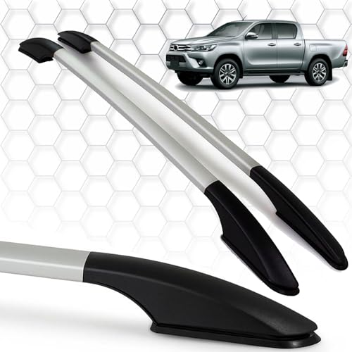 for Toyota Hilux 2015-2024 Custom Fit Roof Rack Side Rails - 165 LBS Load Capacity, Durable Aluminum Construction Gray Color
