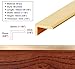 Threshold Strip，Flooring Transition Strip，Brushed Brass Stair Nosing Edge Trim, L Shape Edge Protector for Furniture/Cabinet/Desk/Wall Corner Guard, Metal Floor Transition Strip Cover(30x10mm(1 1/8