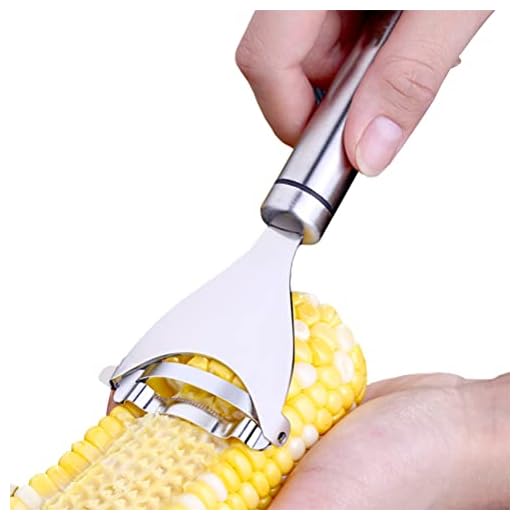 Corn Peeler, Magic Corn stripper for corn on the cob remover tool,Stainless steel multifunctional Kitchen Grips Corn planer Cob Cutter kernels, with Hand Protect