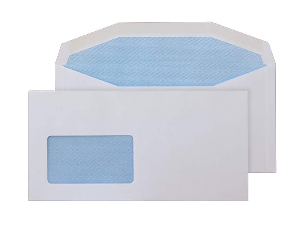 Blake Envelopes Purely Everyday 3905CBC Kuvertierhüllen Briefumschläge Naßklebung Mit CBC Fenster Weiß DL+ 114 x 235 mm 90g/m² | 1000 Stück