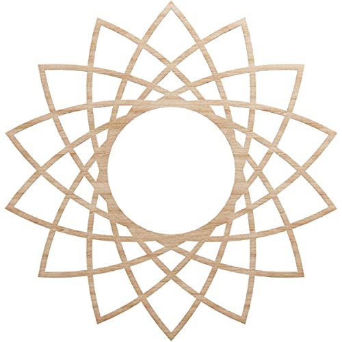 Image of Ekena Millwork 38 inchOD x 14 5 /8 inchID x 1 /4 inchT Eleanor Wood Fretwork Pierced Ceiling Medallion, Alder