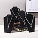 Coward 4Pcs/Set Black Necklace Earring Jewelry Set Display Stand, Foldable Black Velvet Necklace Bust Easel Chain Necklace Holder Organizer Rack for Home or Store Show