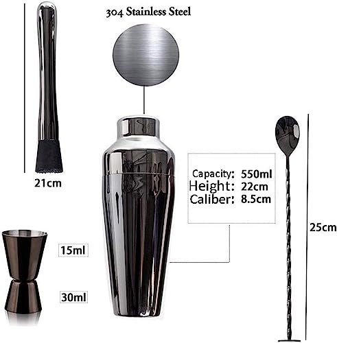 Set de coctelera acero inoxidable 10 piezas plateado miniatura 3