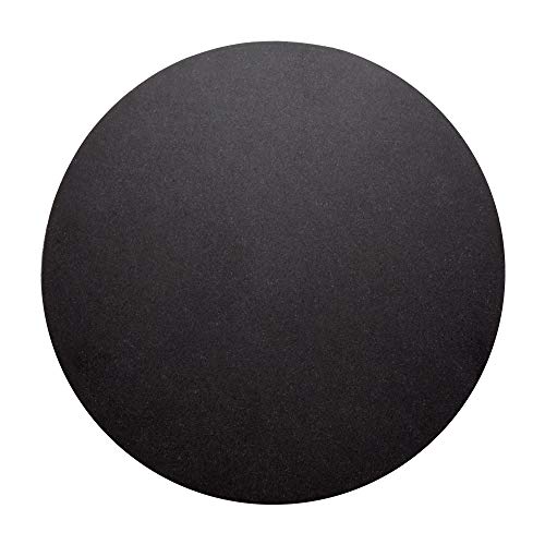 Finch Adler Brass Metal Side Small Round Accent End Drum Table For Living Room Or Bedroom Fully Assembled Solid Granite Top, Black/Gold #TOP7