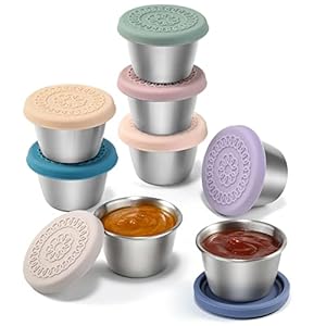 Vitever 2.4 OZ 8er Edelstahl Dressing Behälter Set