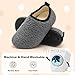 QFH Slippers for Kids Shoes Boys Girls House Sock Shoes Slip on Kids Lightweight Toddler Walking Shoes Dark Grey 7-7.5