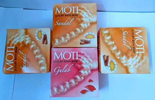 Moti Luxury Bath Soap Combo. (Sandal + Gulab) 3 Soaps 150 gm each