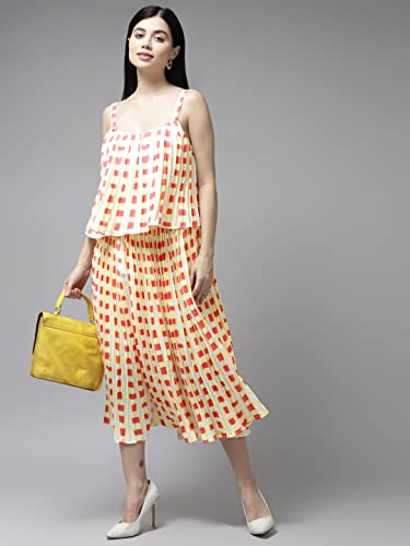 Image of Aarika Womens Yellow Color Georgette Dress