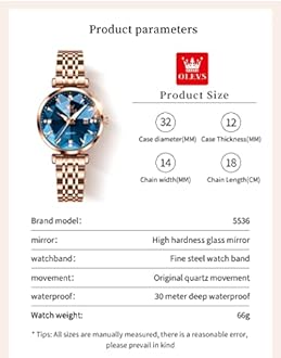 OLEVS Women Watch Fashion Rose Gold Diamond Analog Quartz Female Watch for Women Luxury Dress Ladies Stainless Steel Luminous Waterproof Date Wrist Watches