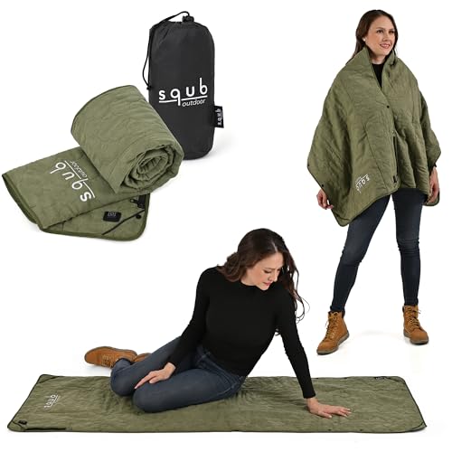 Electric Heated Blanket Waterproof for Outdoor Camping Cordless Heating with 3 Heat Levels Portable Travel Cover w/Storage Bag Electric Blanket & Battery Heated Blanket (Power Bank Not Included)