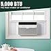 Flehomo Window Air Conditioner Side Panels with Frame, Adjustable Insulation AC Side Panel for 5,000 BTU Window AC Unit, Frame Included