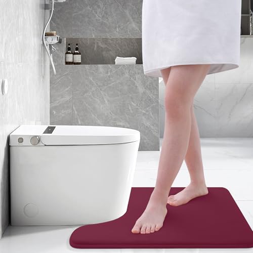 Smiry Memory Foam Toilet Rugs 24x20, Extra Soft Absorbent Bathroom Rugs by Smiry - Used condition - Image 7