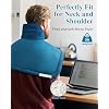 Heating Pad for Neck Shoulders Back, Weighted Heated Wrap, Electric Neck Shoulder Heating Pads 6 Heat Settings 4 Auto-Off,Mothers Day Gifts for Mom, Anniversary Birthday Gifts for Women Men Dad, Blue